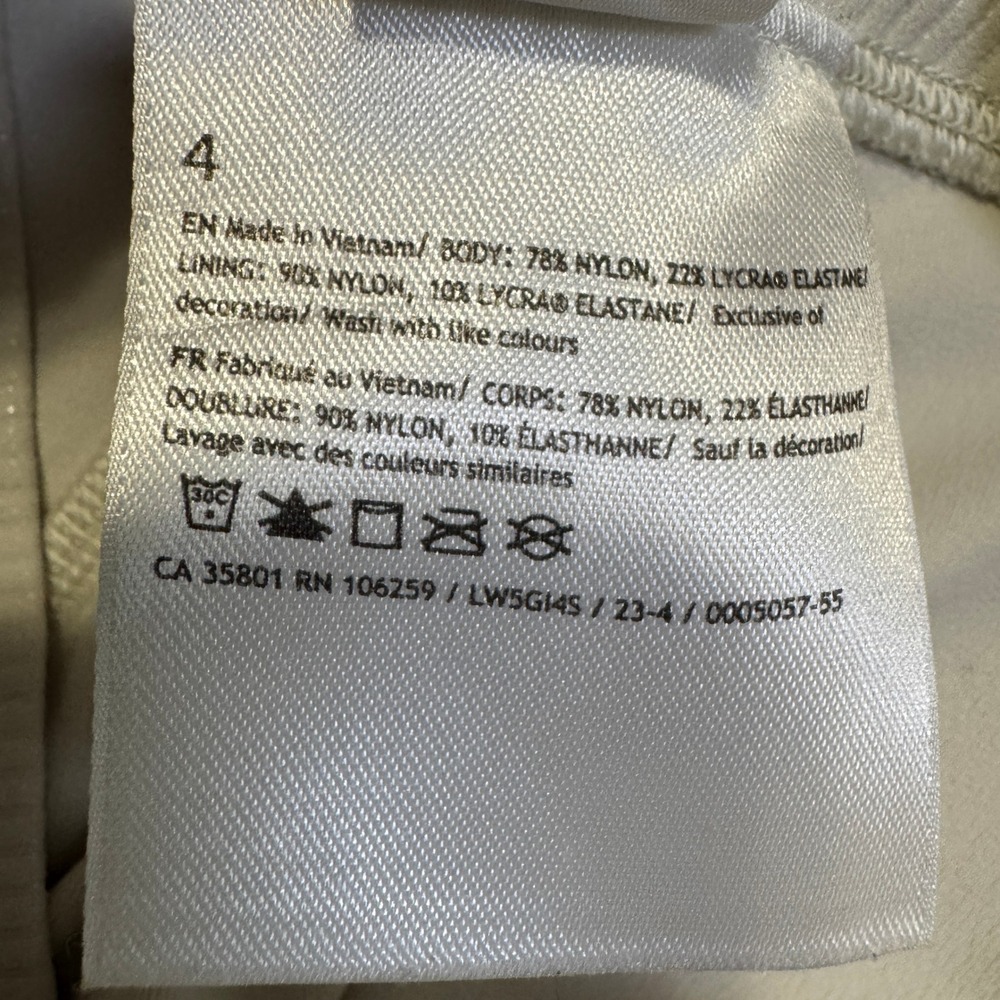 Lululemon Align Ribbed High-Rise Pant 28" Womens 4 Bone White W5GI4S Leggings - Picture 14 of 15